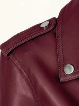 Women’s Biker Jacket – Chic Motorcycle Zip-Up Coat