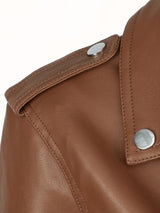 Women’s Biker Jacket – Chic Motorcycle Zip-Up Coat
