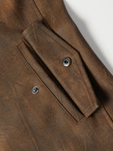 Men’s High-End Windproof Leather Jacket – Trench Style Outerwear for All Seasons