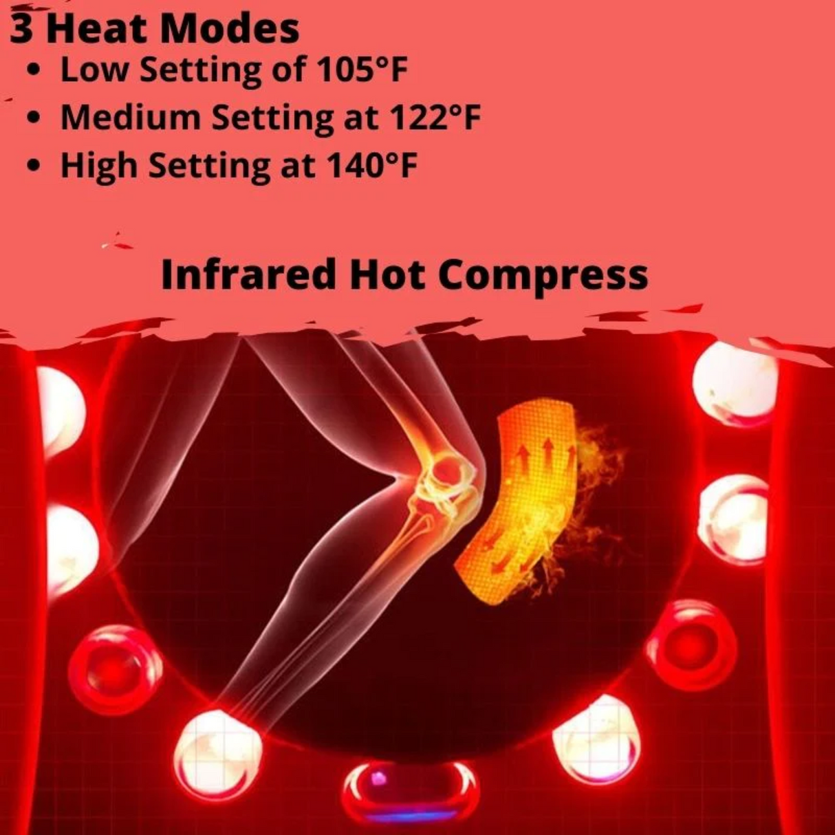 Rechargeable Infrared Knee Pain Relief Massager