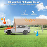 10 x 20 FT Heavy-Duty Steel Frame Carport Portable Garage Tent, All-Season Outdoor SUV Truck Car Canopy Boat Shelter