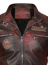Men’s Vintage Biker Jacket – Full Zip Warm Lined Jacket