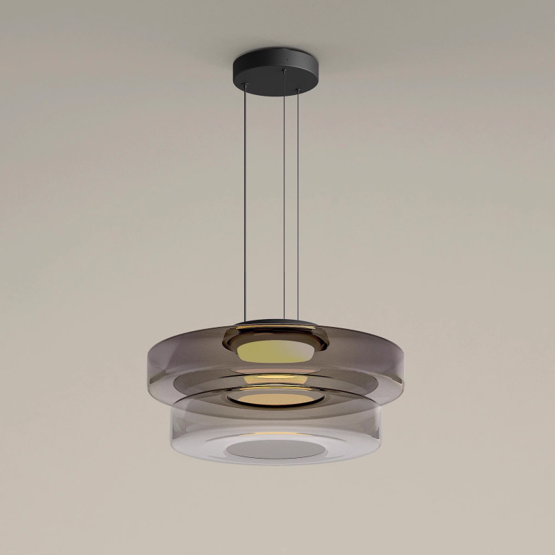 Bauhaus Style Glass Pendant Light Fixture for Kitchen Island & Dining Room