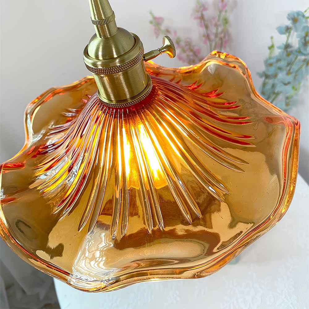Stylish Hibiscus Flower Lamp – Elegant Glass Pendant Light for Modern Interiors