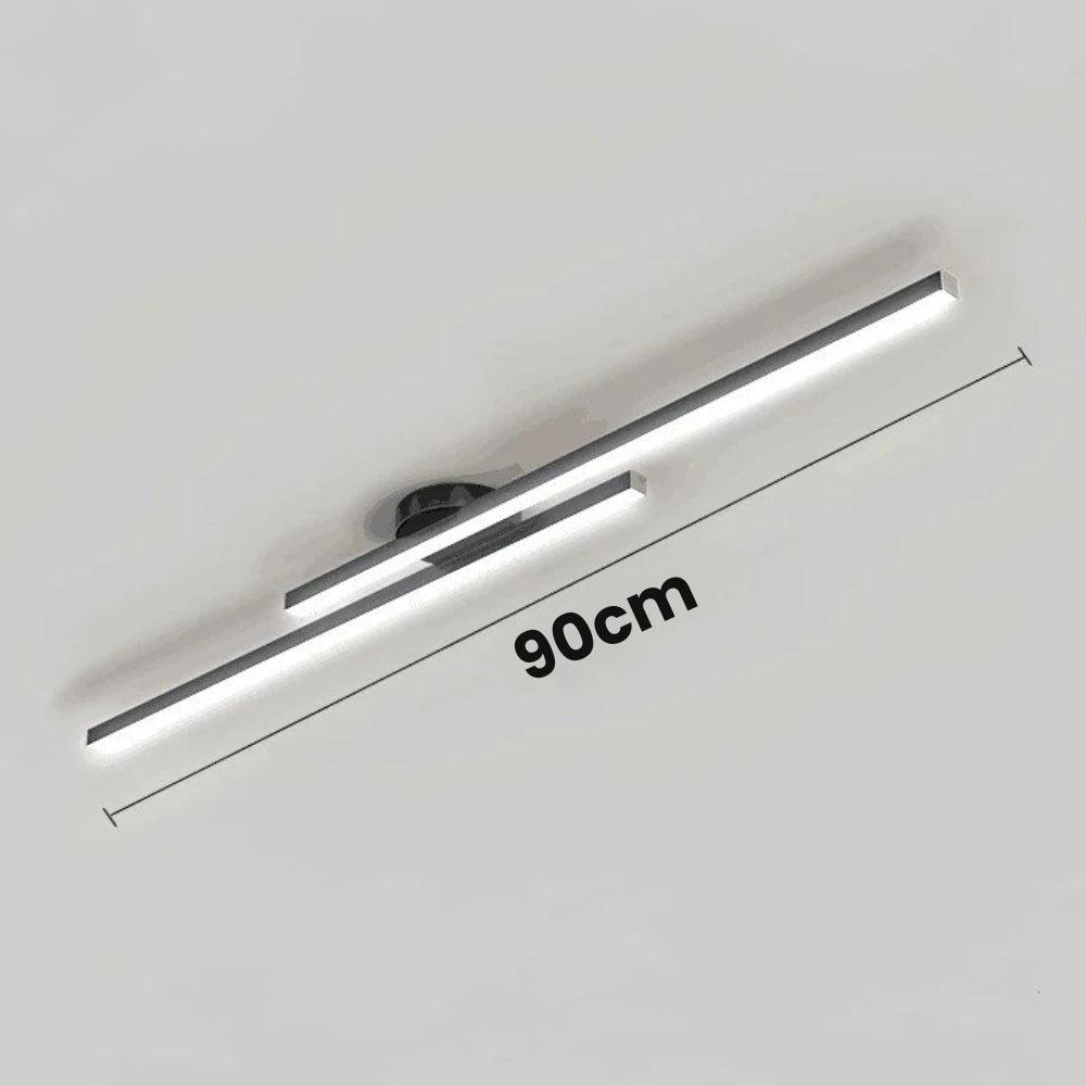 Minimalist Modern Hallway Lights – Long Strip Linear Ceiling Lamp, Close-to-Ceiling Chandelier, Remote Dimmable for Home Interiors