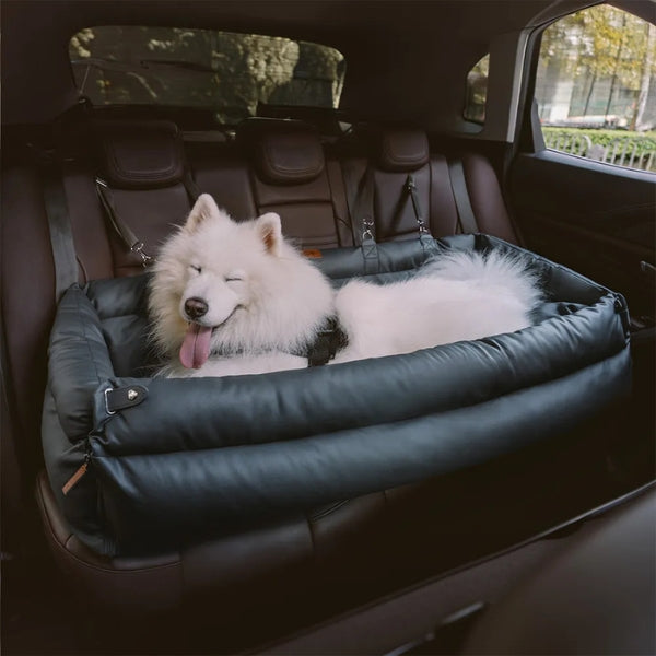 Large Deluxe Car Dog Bed | Back Seat Extender & Car Seat Protection