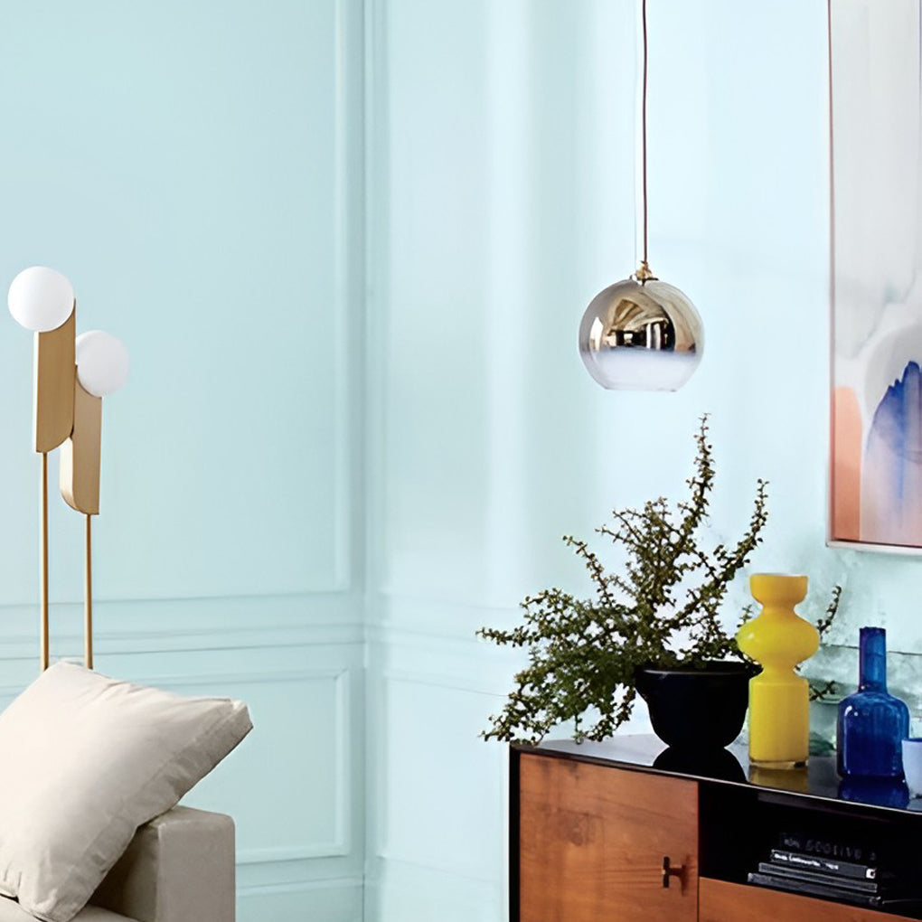 Light Master - Modern Globe Design Glass Pendant Lamp with LED Lighting for Kitchen and Dining Room
