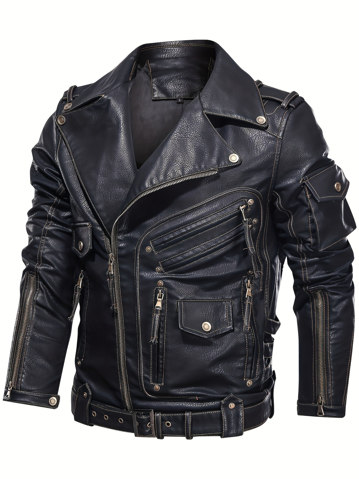 Men’s Multi-Color Biker Jacket – Stylish Motorcycle Outerwear