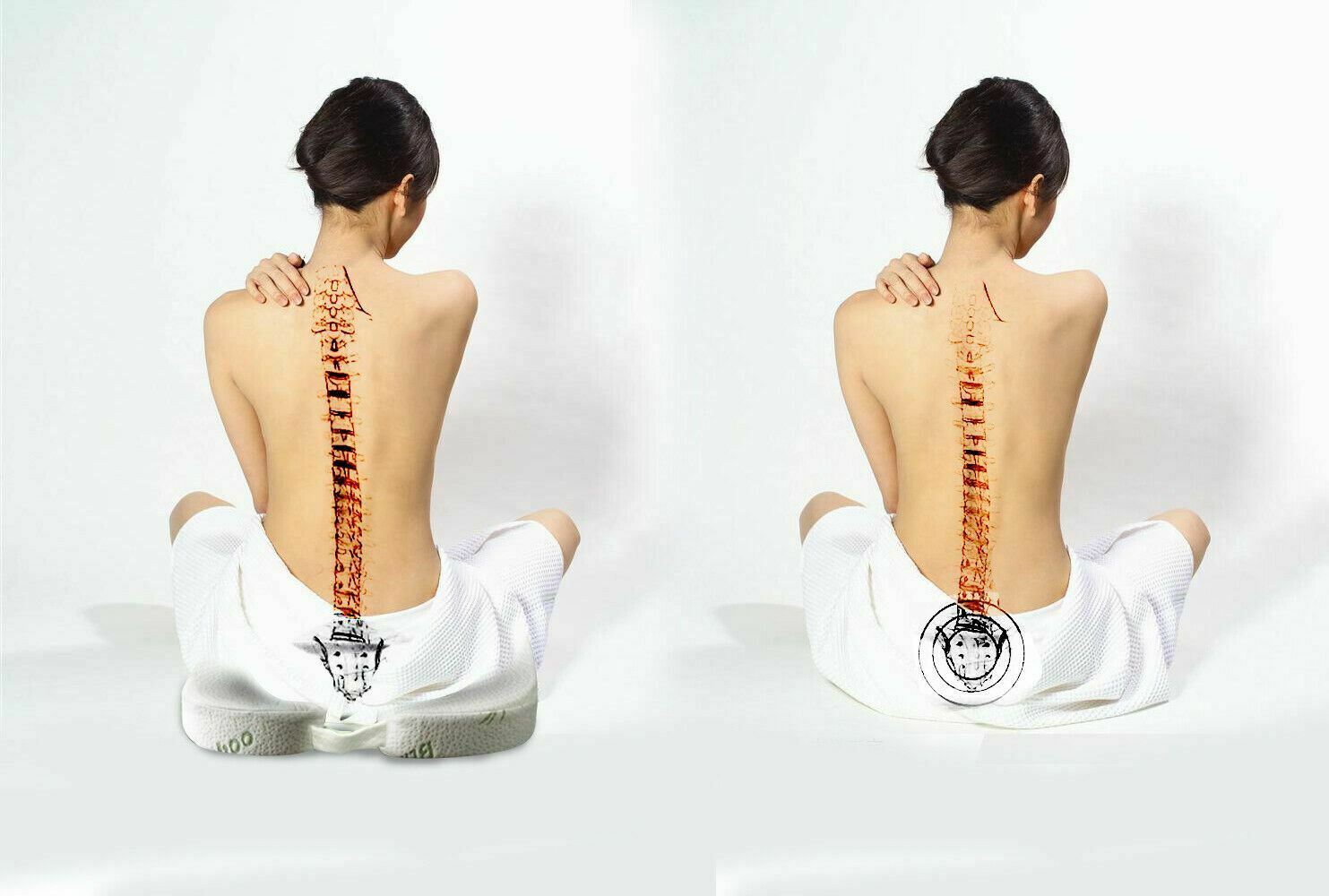 Memory Foam Seat & Back Cushion with Washable Cover