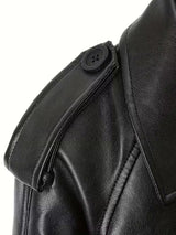 Women’s Chic Crop Jacket – Lightweight Casual Coat with Lapel Collar