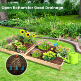 3-Tier Raised Garden Bed, 49" x 49" x 22" Fir Wood Elevated Planter Box for Growing Vegetable/Flower/Herb, Plant Display Container Rack