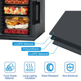 95 Quart Front-Loading Insulated Food Pan Carrier, Manual Lockable Food Transporter with Handle for 8 Size Food Pans