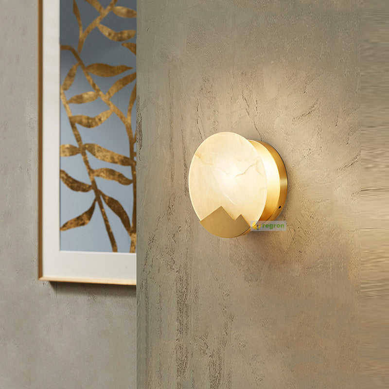 LED Marble Wall Light Fixture - Nordic Minimalist Design for Modern Home Decor & Ambient Lighting