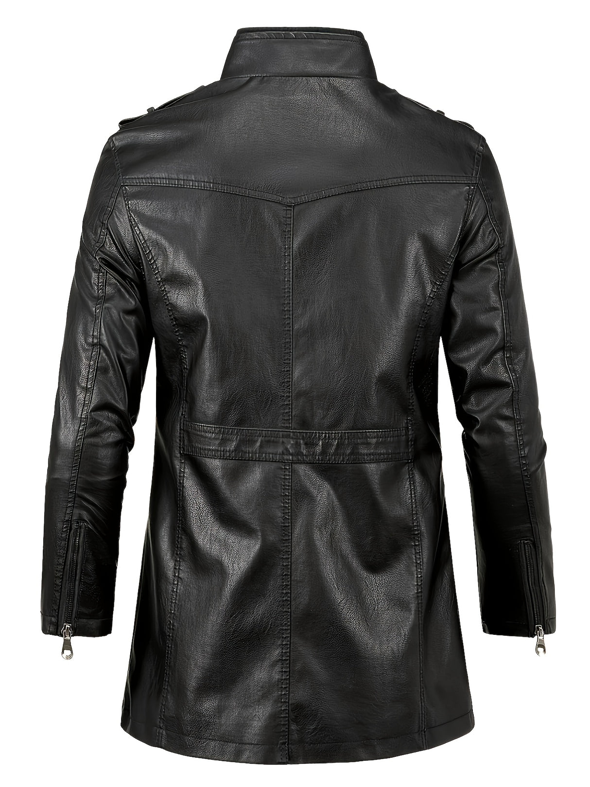 Men’s Casual Streetwear Jacket – Stand Collar, Zip Pockets, Autumn Winter Wear