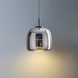 LED Pendant Lamps Golden Amber Metal Glass Bedroom
