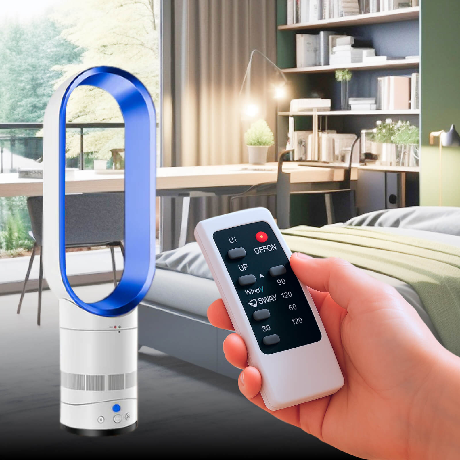 16 Inch Bladeless Fan With Remote Control