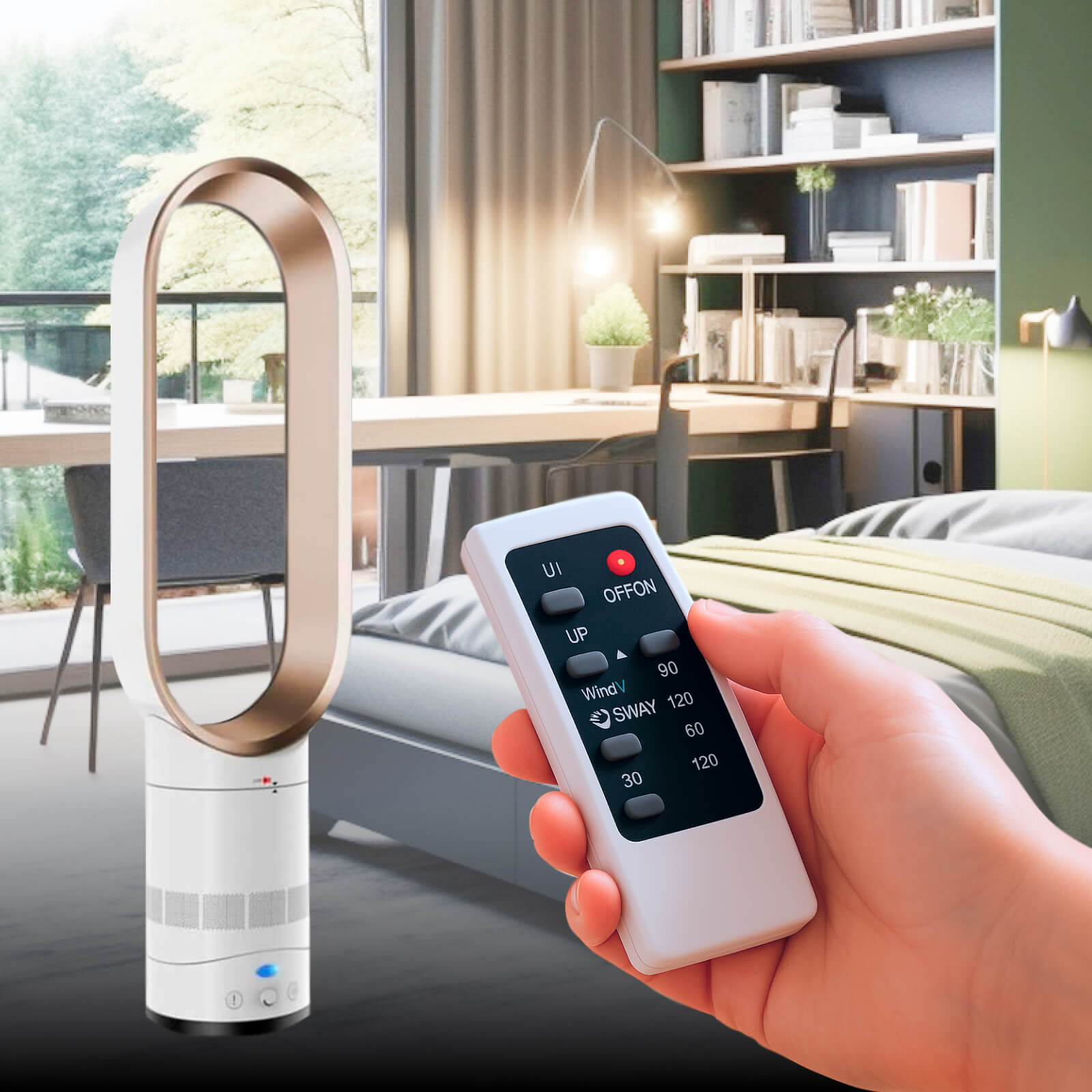 16 Inch Bladeless Fan With Remote Control