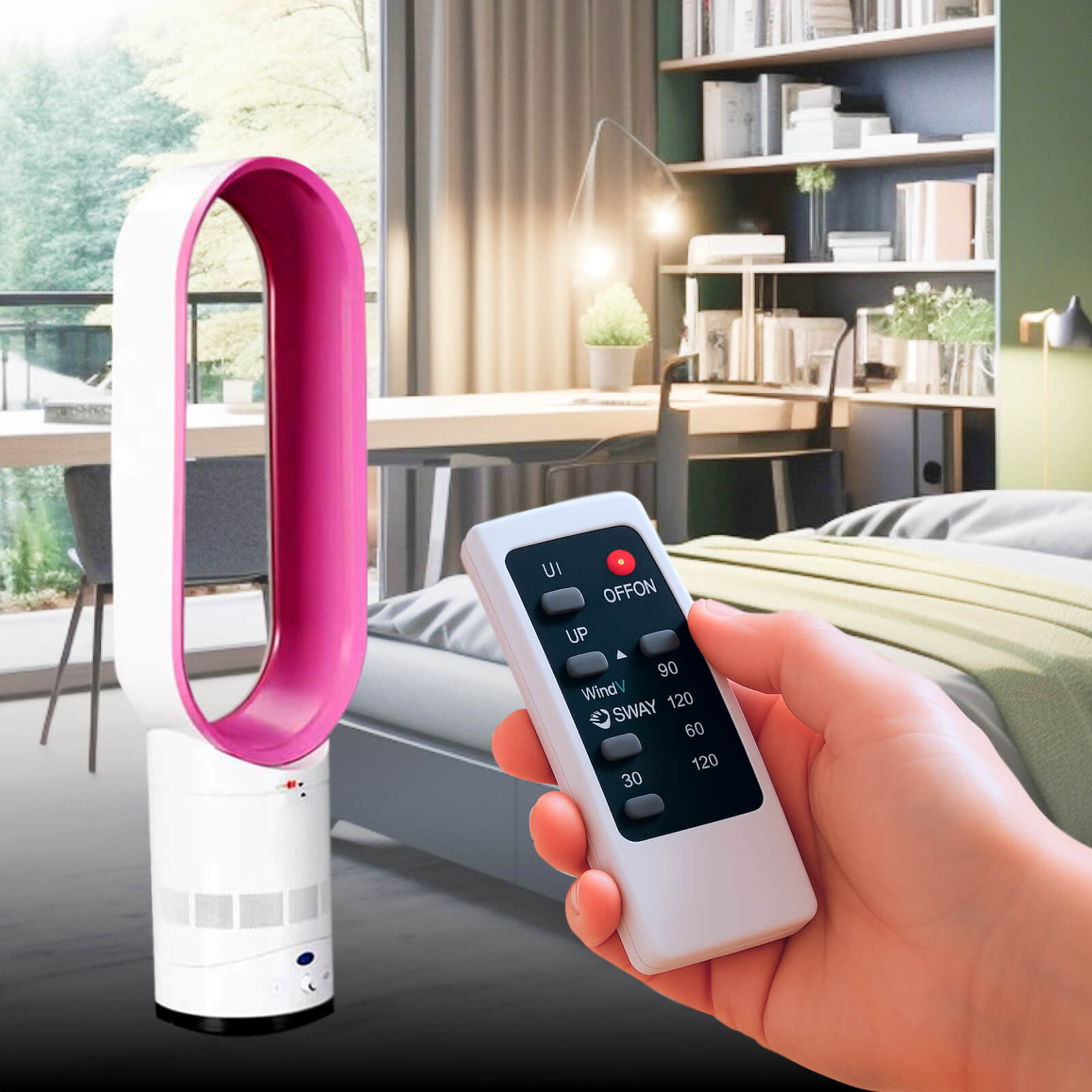 16 Inch Bladeless Fan With Remote Control