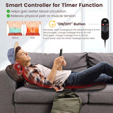 Neck & Back Massager Chair Pad with Adjustable Pillow & 3 Speeds, Rolling Shiatsu Massage Seat Cushion for Car Office Home