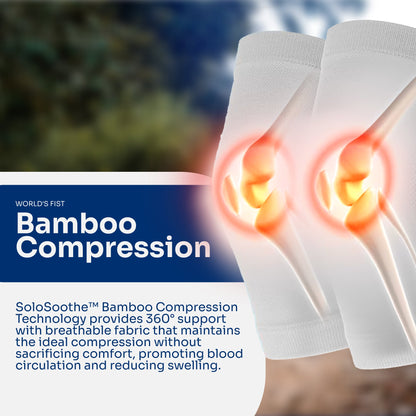 Vitaliotech Bamboo Compression Knee Sleeves (Pair)