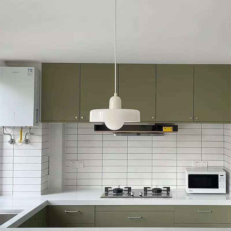 Scandi Bauhaus Pendant Light – Stylish Orange Ceiling Lamp for Contemporary Spaces