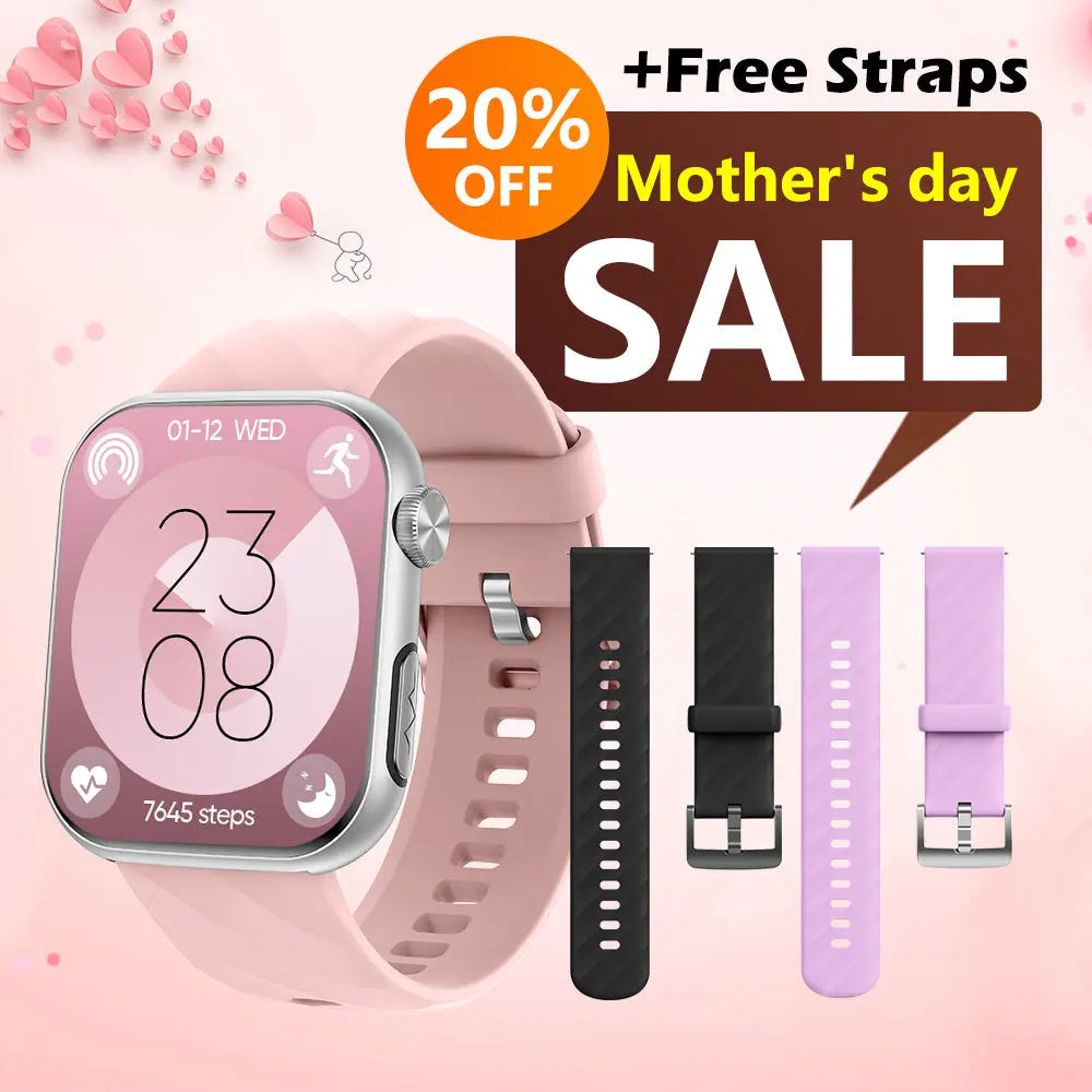 Father's Day Gift - Fitvii® Upgrade GT5 PRO MAX Health Smartwatch With SOS+BP+BG+HR+ECG+TEMP+SPO2+Calls Fitness Tracker