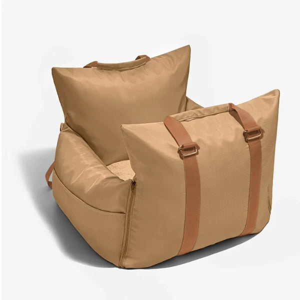 Dog Car Seat Bed with Harness | Waterproof Travel Dog Car Seat Bed