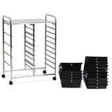 15-Drawer Storage Drawer Cart Tools Scrapbook Paper Organizer Cart Office School Utility Cart Rolling Storage Cart with Wheels