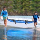 2-Person Inflatable Kayak Set with 2 Aluminium Oars & Repair Kit, 12.5Ft 507lbs Portable Fishing Touring Kayaks for Adults