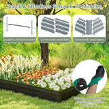 8 x 4 x 1 FT Metal Raised Garden Bed with Open-Ended Base, Large Outdoor Metal Planter Box for Vegetable Fruit Herb Flower