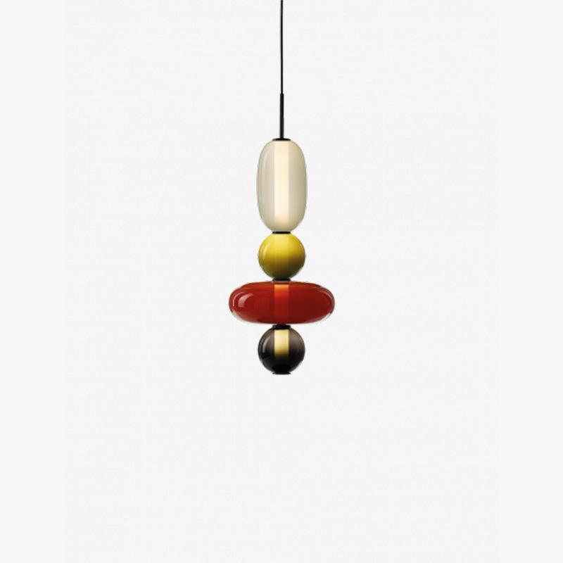 Glass Pendant Light Fixture with Candied Finish for Kitchen Island & Dining Room Lighting