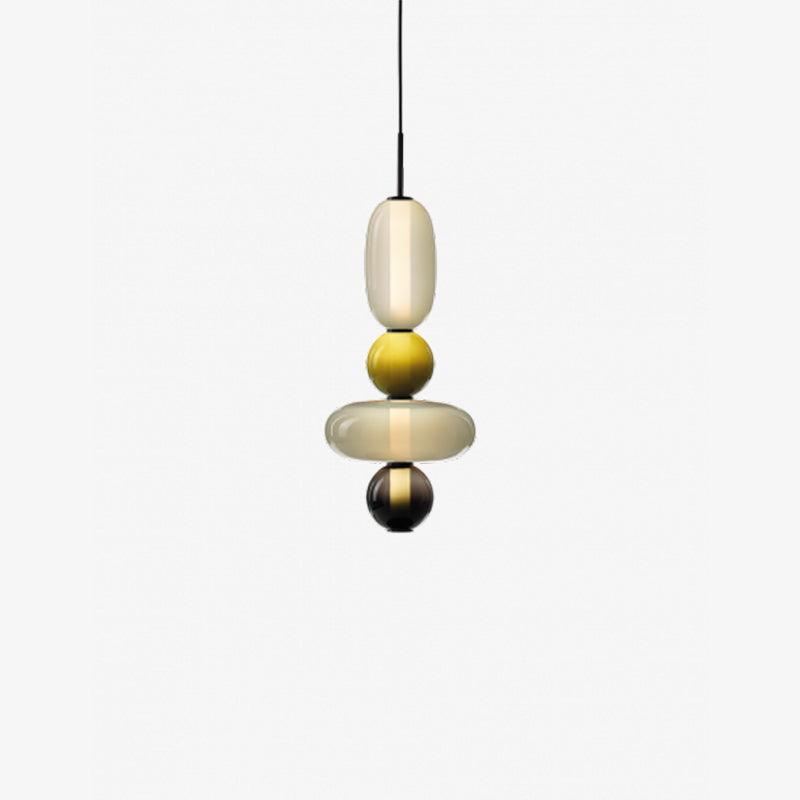 Glass Pendant Light Fixture with Candied Finish for Kitchen Island & Dining Room Lighting