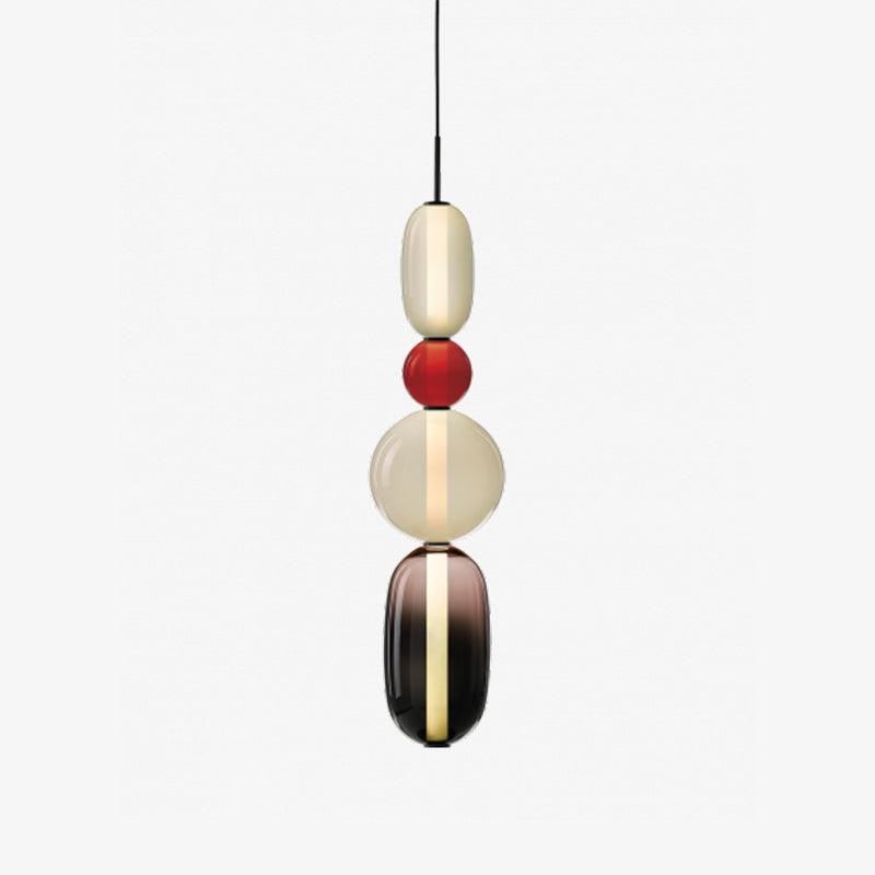 Glass Pendant Light Fixture with Candied Finish for Kitchen Island & Dining Room Lighting