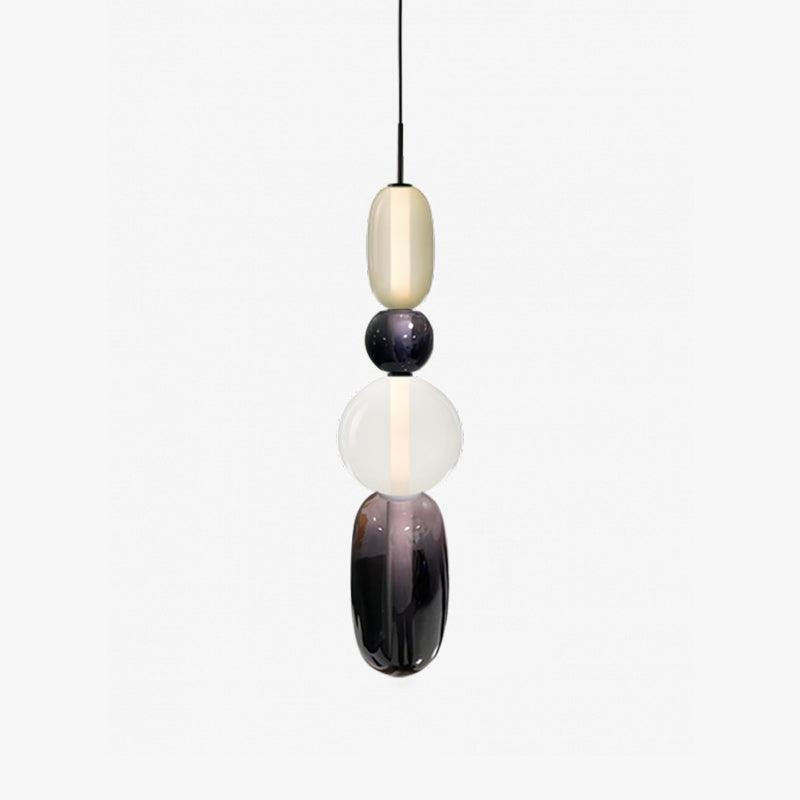 Glass Pendant Light Fixture with Candied Finish for Kitchen Island & Dining Room Lighting