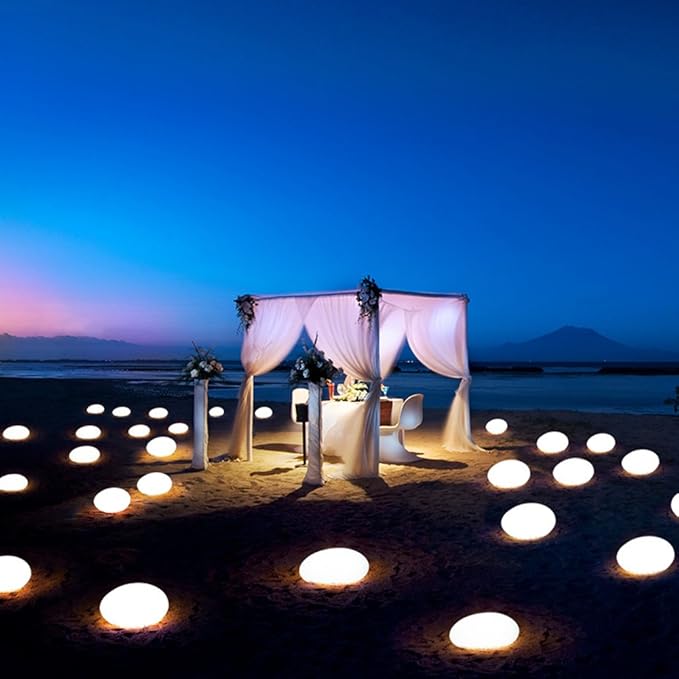 Cobblestone LED Garden Light Fixture - Solar-Powered Outdoor Lighting for Pathways & Landscapes