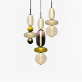 Glass Pendant Light Fixture with Candied Finish for Kitchen Island & Dining Room Lighting