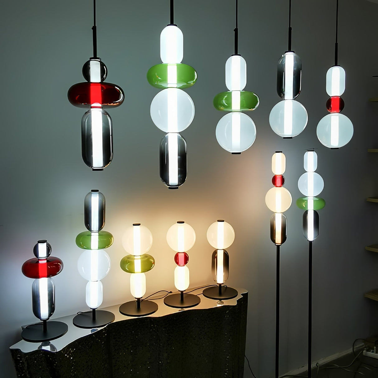 Glass Pendant Light Fixture with Candied Finish for Kitchen Island & Dining Room Lighting