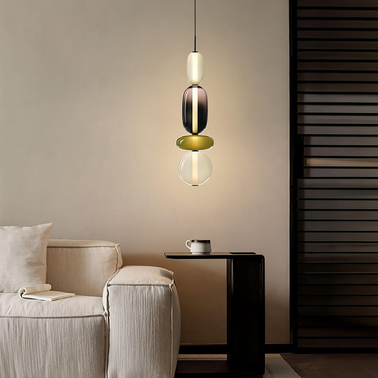 Glass Pendant Light Fixture with Candied Finish for Kitchen Island & Dining Room Lighting