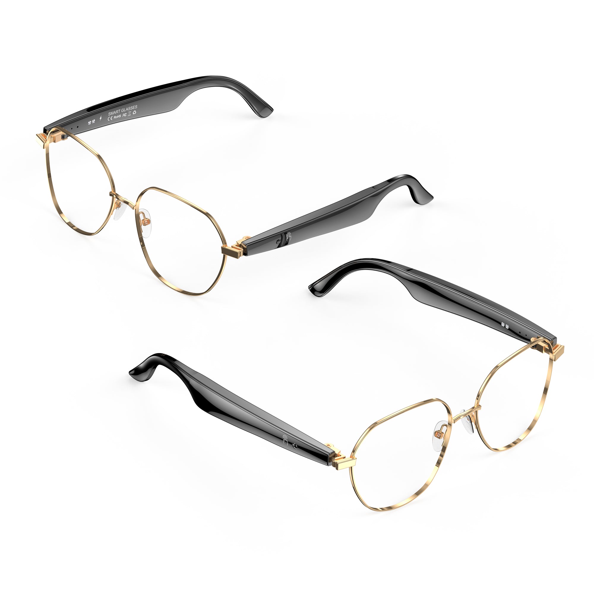 KW02 AI Bluetooth 6.0 Audio Call Business Smart Glasses, 163 Language Translation | AI Intelligent Voice and Video Real-time Translation | AI Dialogue Access ChatGPT4.0 | Voice Notes | Photo Translation, 25g Ultra-light and Long Battery Life