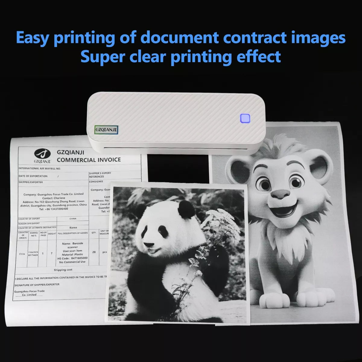 Portable Thermal Printer for Convenient Mobile Printing | No Ink Needed