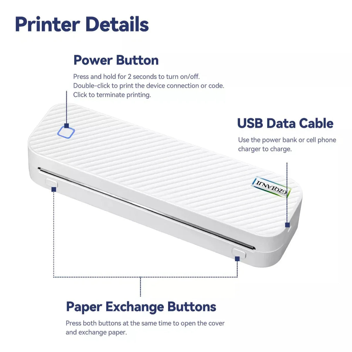 Portable Thermal Printer for Convenient Mobile Printing | No Ink Needed