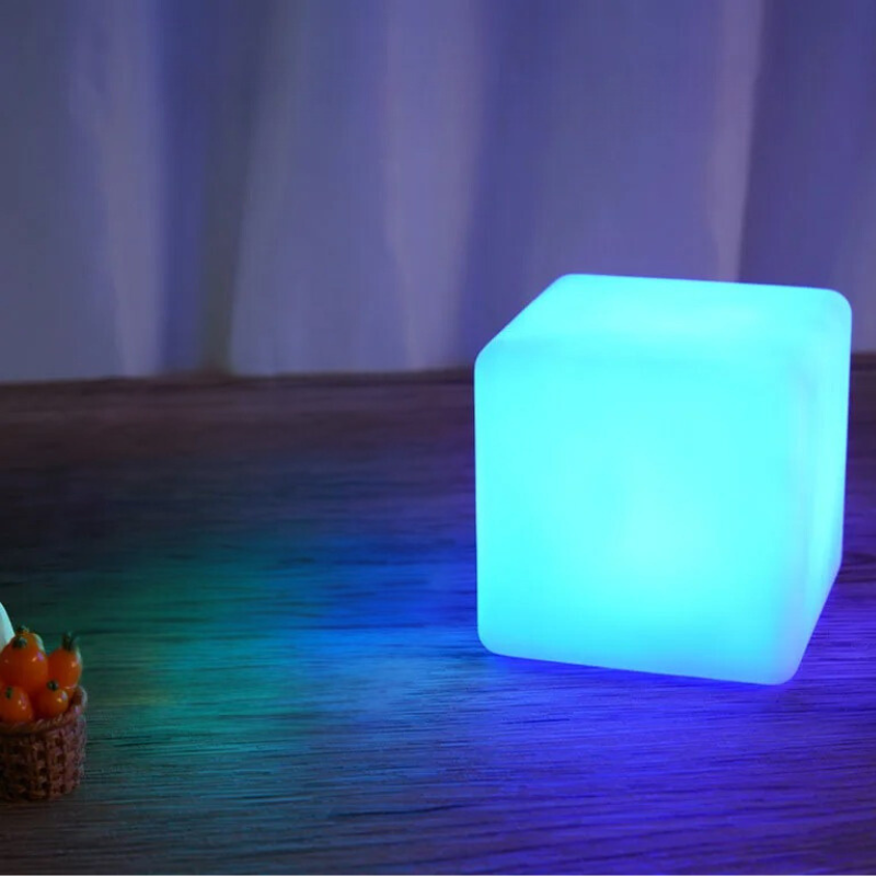 LED Cube Lamp - Modern Square Lamp with Ambient Lighting