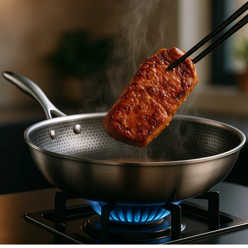 Stainless Steel Non-Stick Frying Pan | Durable, Ergonomic Design & Compatible with All Cooktops for Everyday Cooking