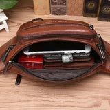 Genuine Leather Fanny Pack | Large Capacity, Robust Design & Versatile for Travel and Outdoor Activities