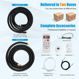 12000BTU Ductless Mini Split Air Conditioner 208-230V 17 SEER2 Wall-Mounted Inverter AC Unit with Heat Pump