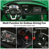 Licensed Mercedes Benz AMG GTR 2-Seater Ride-on Car 12V Battery Powered Vehicle Kids Riding Toy Car with Remote