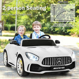 Licensed Mercedes Benz AMG GTR 2-Seater Ride-on Car 12V Battery Powered Vehicle Kids Riding Toy Car with Remote