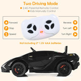 12V Licensed Lamborghini Sian FKP 37 Kids Ride-On Car with Remote, Electric Toy Roadster Carbon Fiber Textured for Toddler