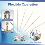 16.5" 2-in-1 Pressure Washer Surface Cleaner w/Casters, 4000 PSI Stainless Steel Undercarriage Pressure Washer Attachment