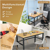 48" Adjustable Workbench Oak Wood Work Table 1760 LBS Heavy-Duty Workstation for Garage Workshop